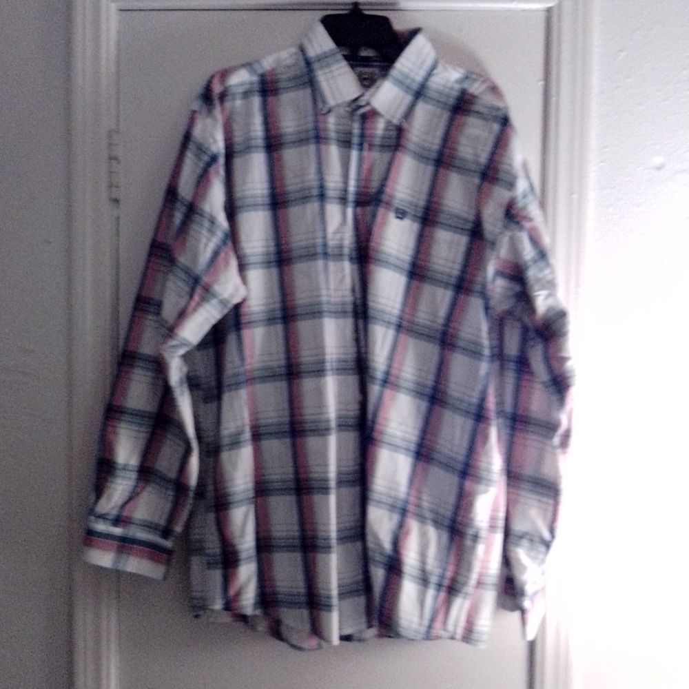 Men's Multi-colored Cinch Long Sleeved Button Down Shirt in Great Condition.